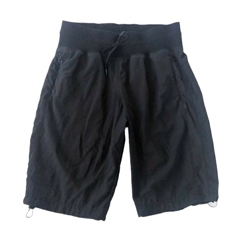 Lorna Jane Life Black Nylon Pull Up Running Shorts